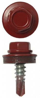Саморез КР св. 5,5х25 RAL 3011 (тёмно-красный) (5 кг)