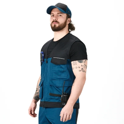 Жилет рабочий FORMA WorkLine WR09, синий-черный, размер S