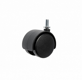 Колесные опоры мебельные пластиковые черные с резьбой