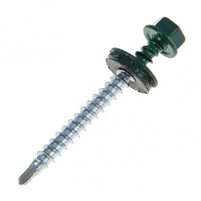 Саморез КР св. 4,8х51 RAL-6005 (тёмно-зеленый) (60 шт) с ок