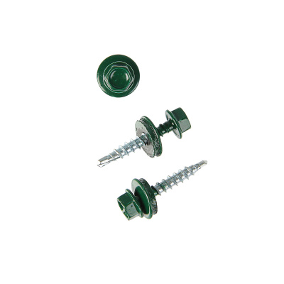 Саморез КР св. 4,8х28 RAL-6005 (тёмно-зеленый) (300 шт)