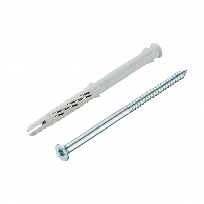 Дюбель фасадн. c шурупом потайн. гол с шлицем TORX 10x140 (25 шт) Tecfi