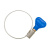 Хомут обжимной из нерж. стали 40-60 мм (с "бабочкой") (1 шт)