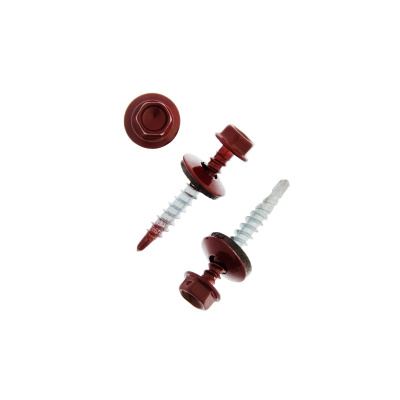 Саморез КР св. 4,8х35 RAL 3011 (тёмно-красный) (5 кг)